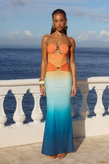 Runaway the Label KLEO MAXI DRESS - PINA COLADA OMBRE