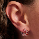 Lottie Cluster Earrings, Disco & Rose Gold