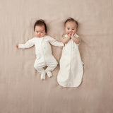 ErgoPouch - Organic Layers Long Sleeve Babygrow - Oatmeal - Warm 1.0 TOG