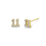 Laila 11:11 Stud Earrings | 18K Gold Plated
