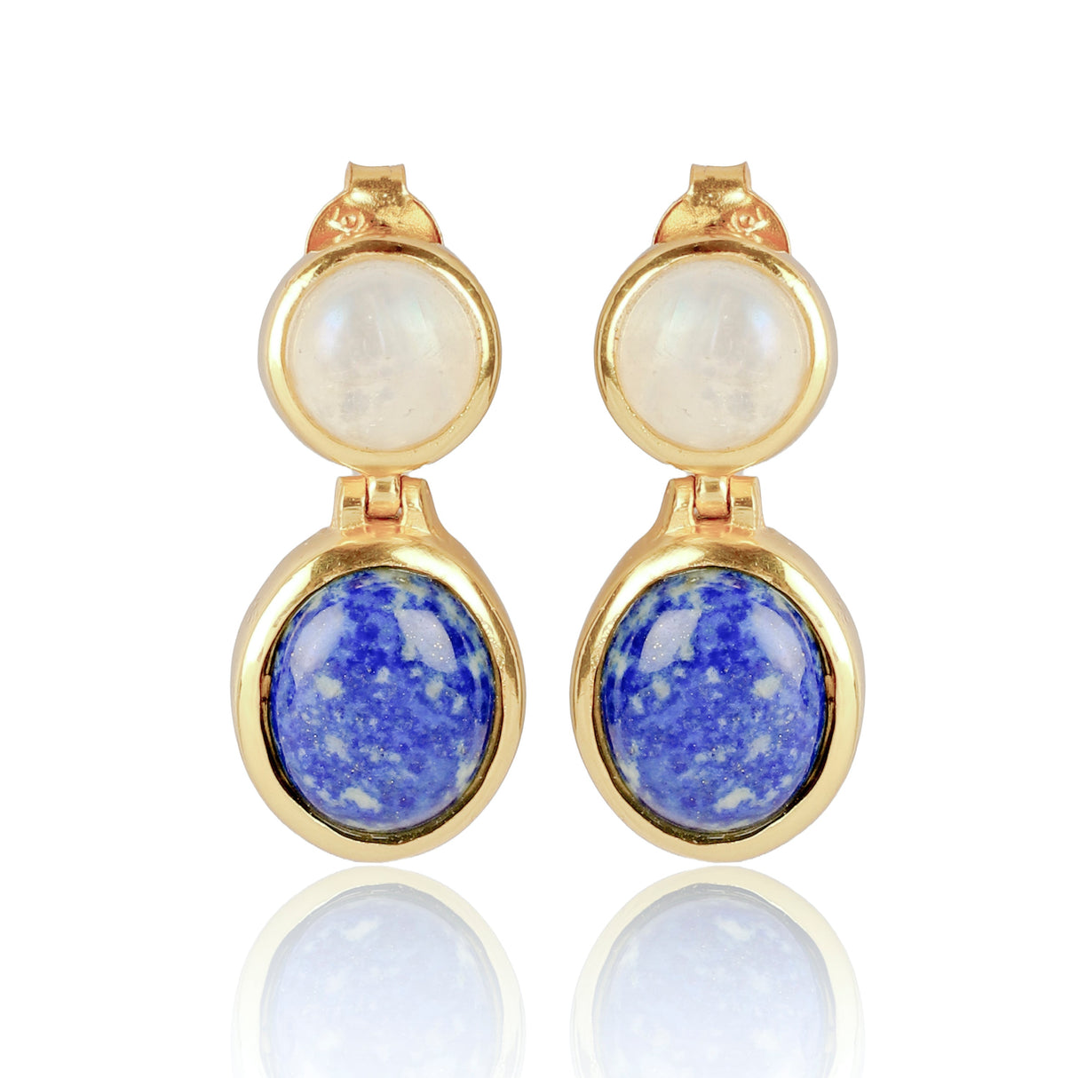 Lapis Lazuli & Moonstone Earrings
