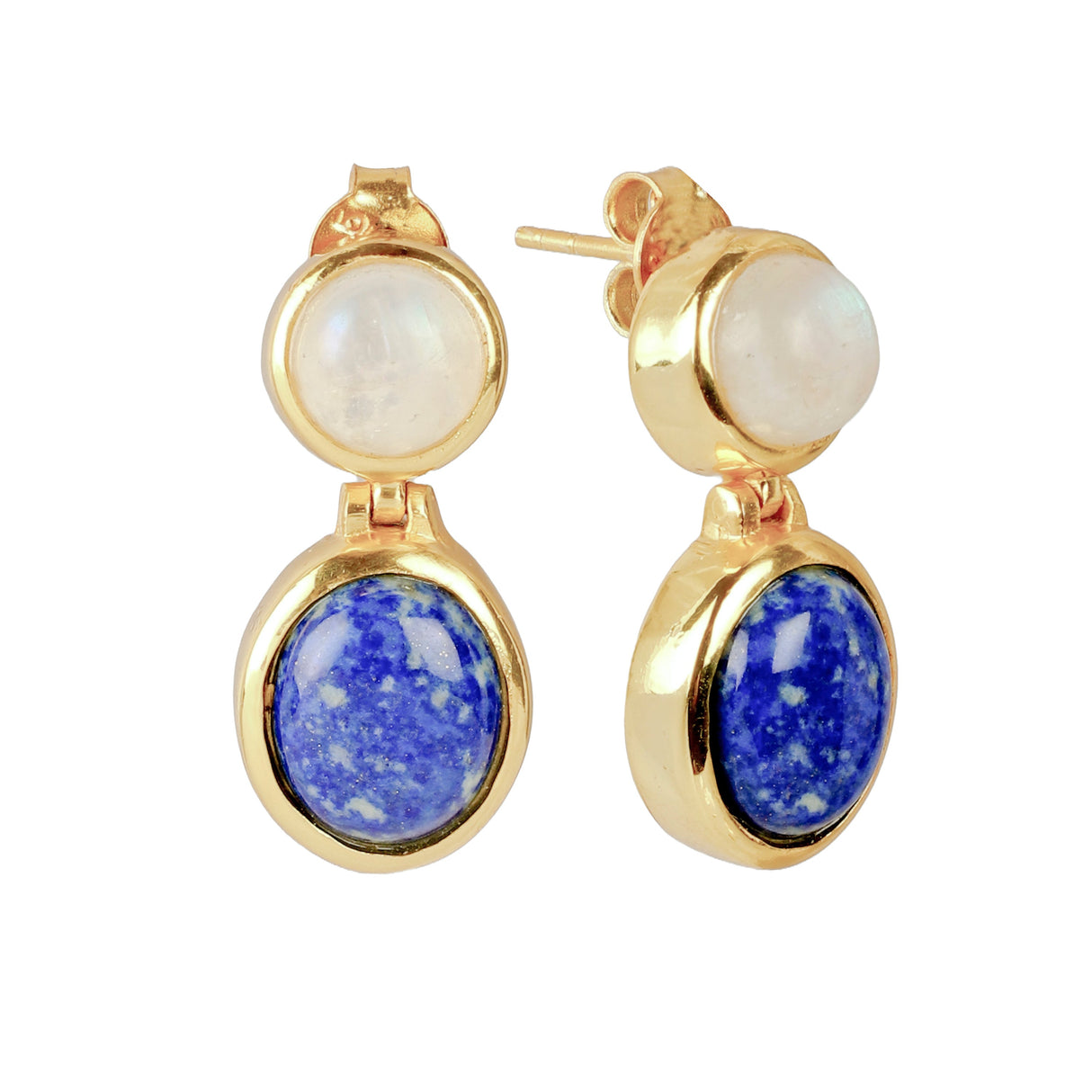 Lapis Lazuli & Moonstone Earrings