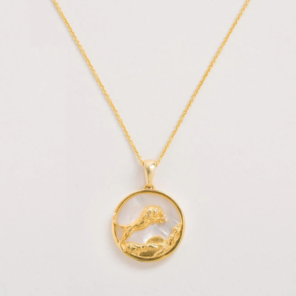 Leo, Gold Zodiac Necklace