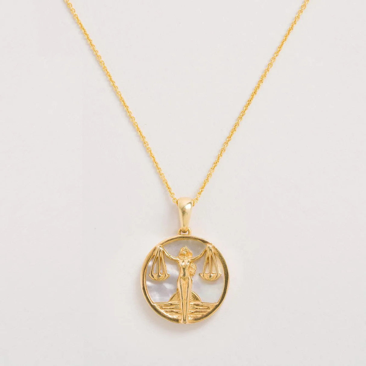 Libra, Gold Zodiac Necklace