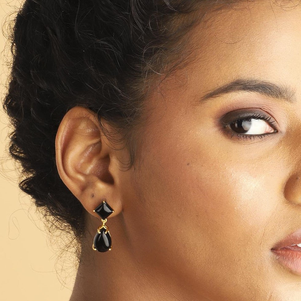 "Midnight Glam" Black Onyx Stone Earring