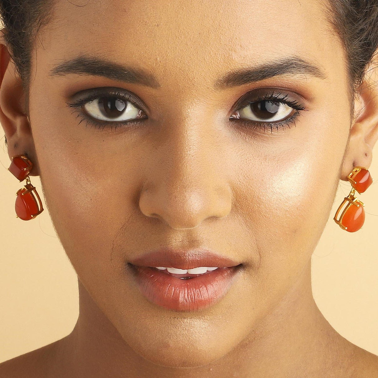 "Scarlet Flame" Carnelian Stone Earring