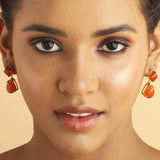 "Scarlet Flame" Carnelian Stone Earring