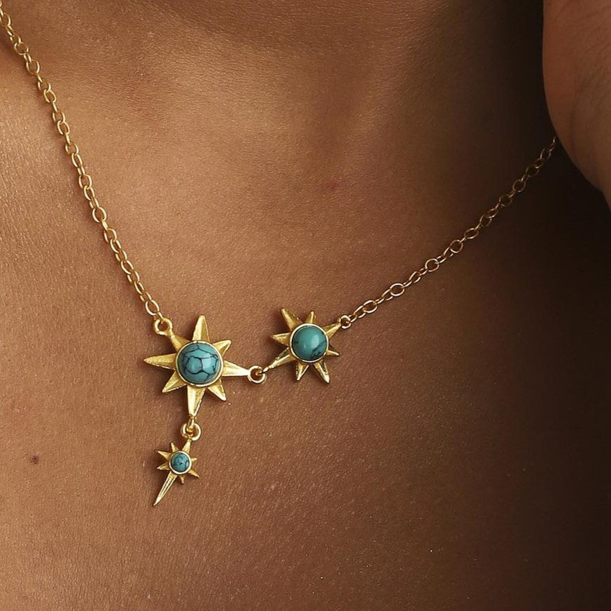 Star Gaze North Star Necklace Gold