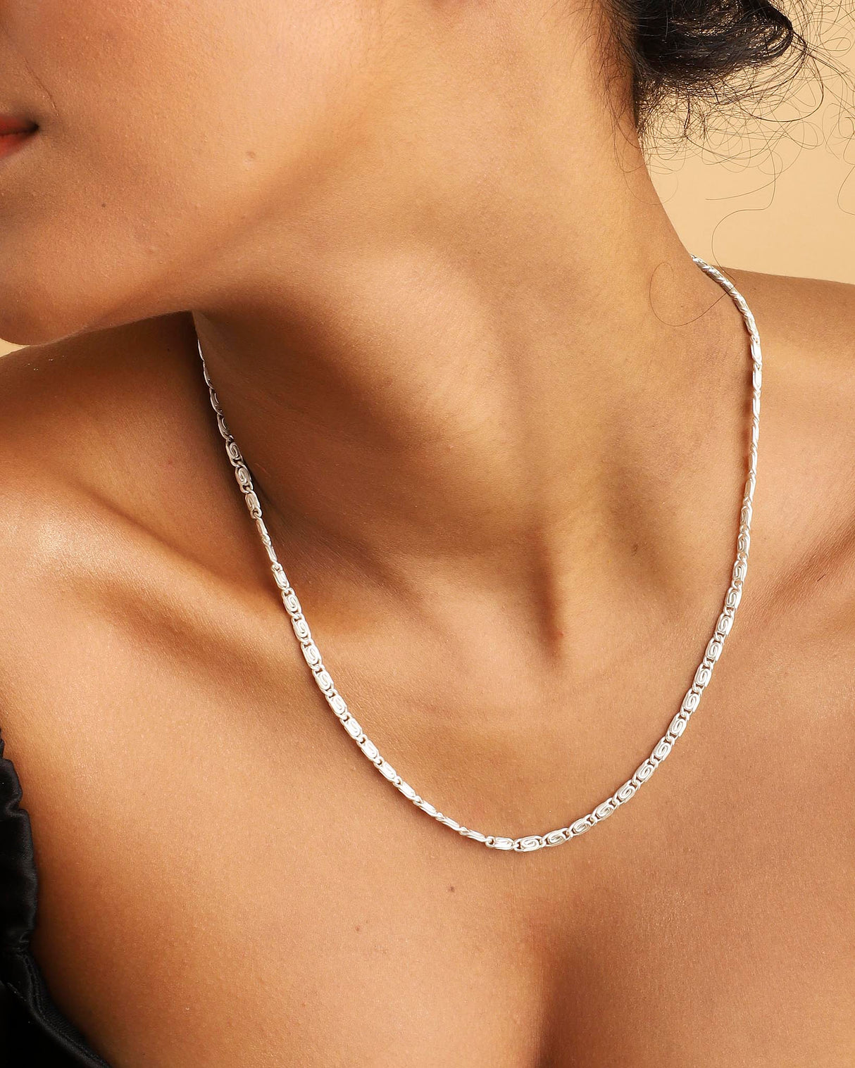 Figaro Chain Necklace Silver 19"