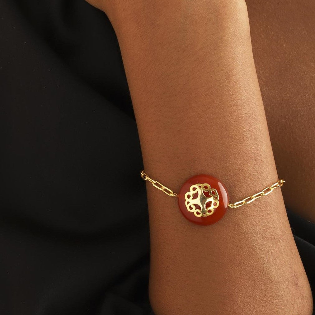 Melange Bracelet Red Carnelian