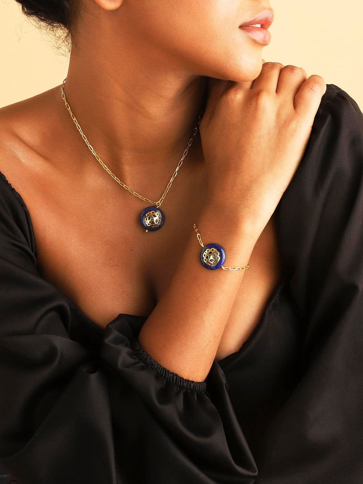 Melange Necklace Blue Lapis