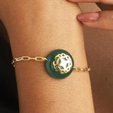 Melange Bracelet Green Onyx
