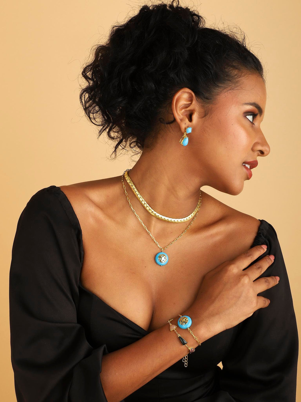 Melange Necklace Turquoise