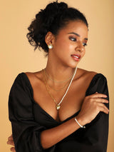 Pearl & Link Chain Heart Pendant
