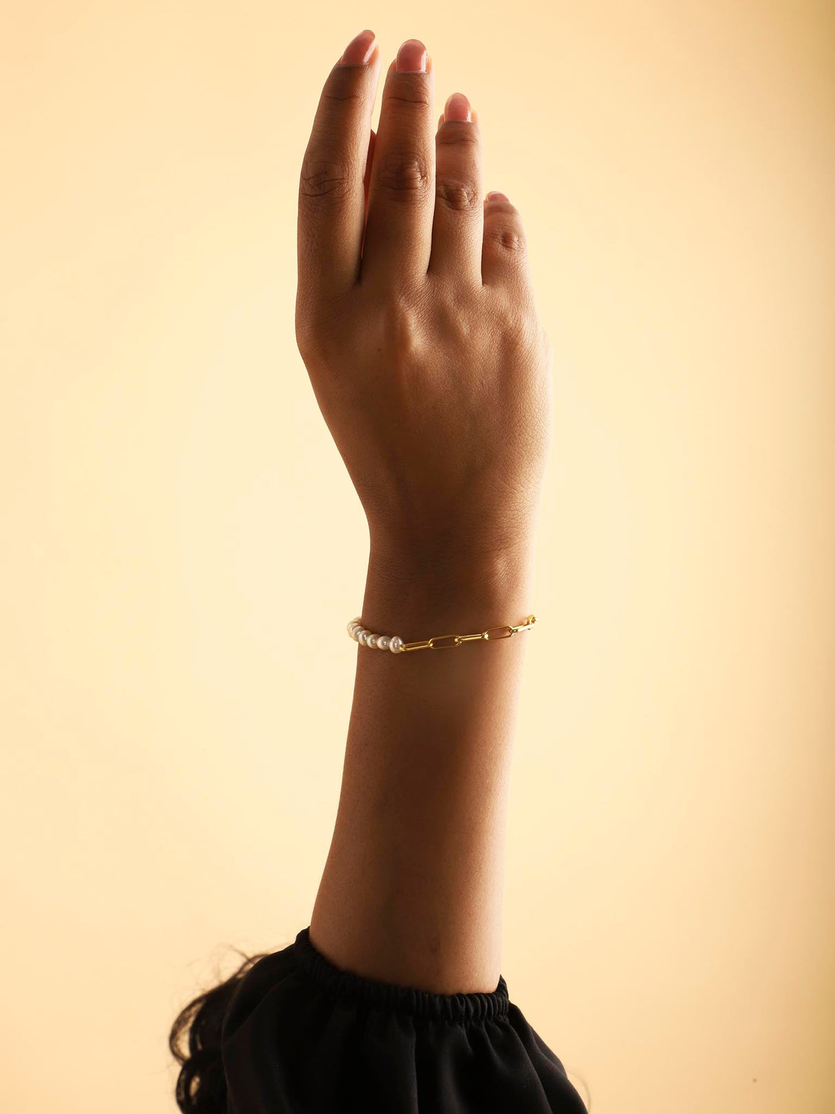 Pearl and Link Chain Bracelet