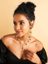 Stellar Elegance - 7 Healing Stones Drop Necklace