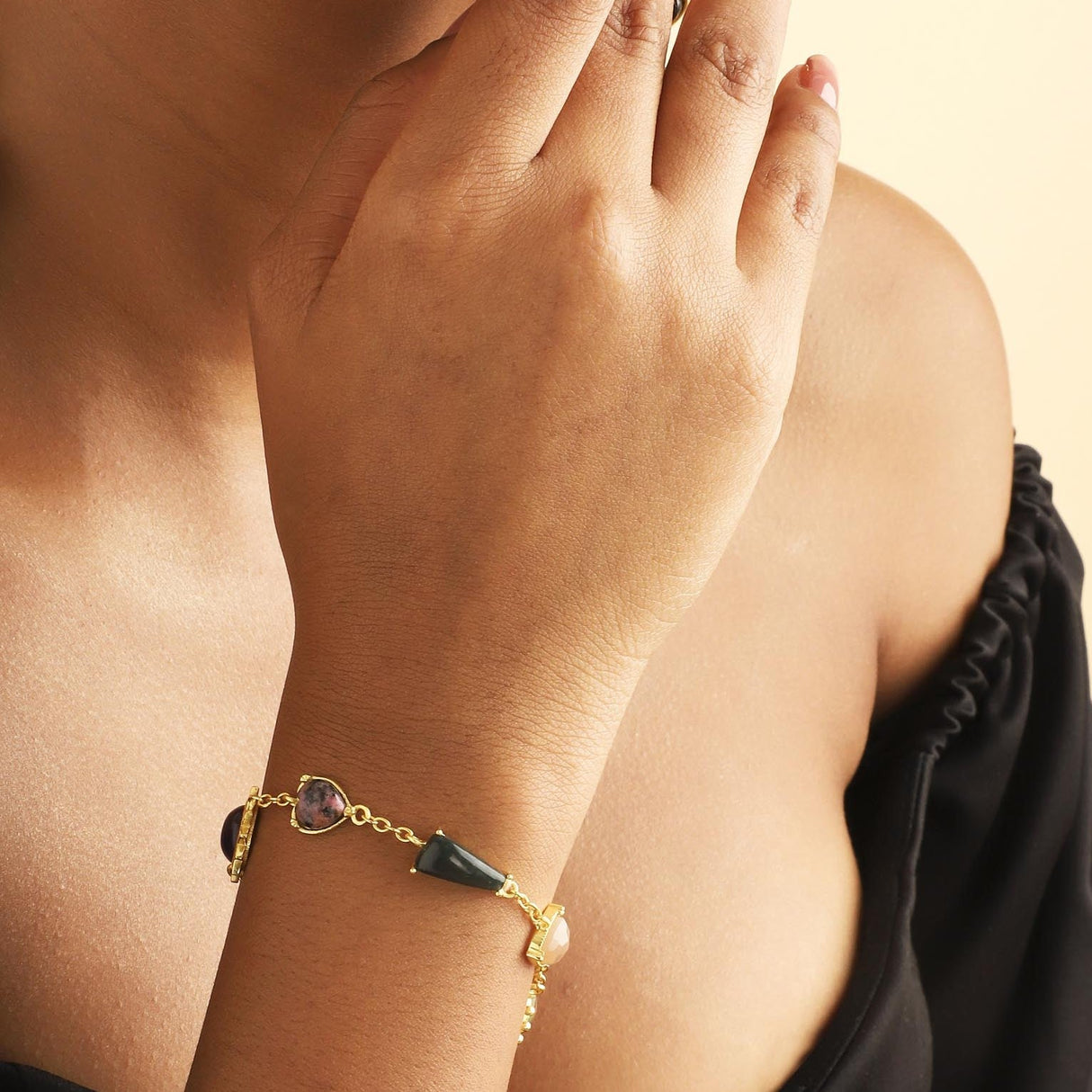 Stellar Elegance -  7 Healing Stones Bracelet