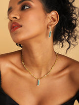 Link Necklace - Malachite "Wave Symphony"