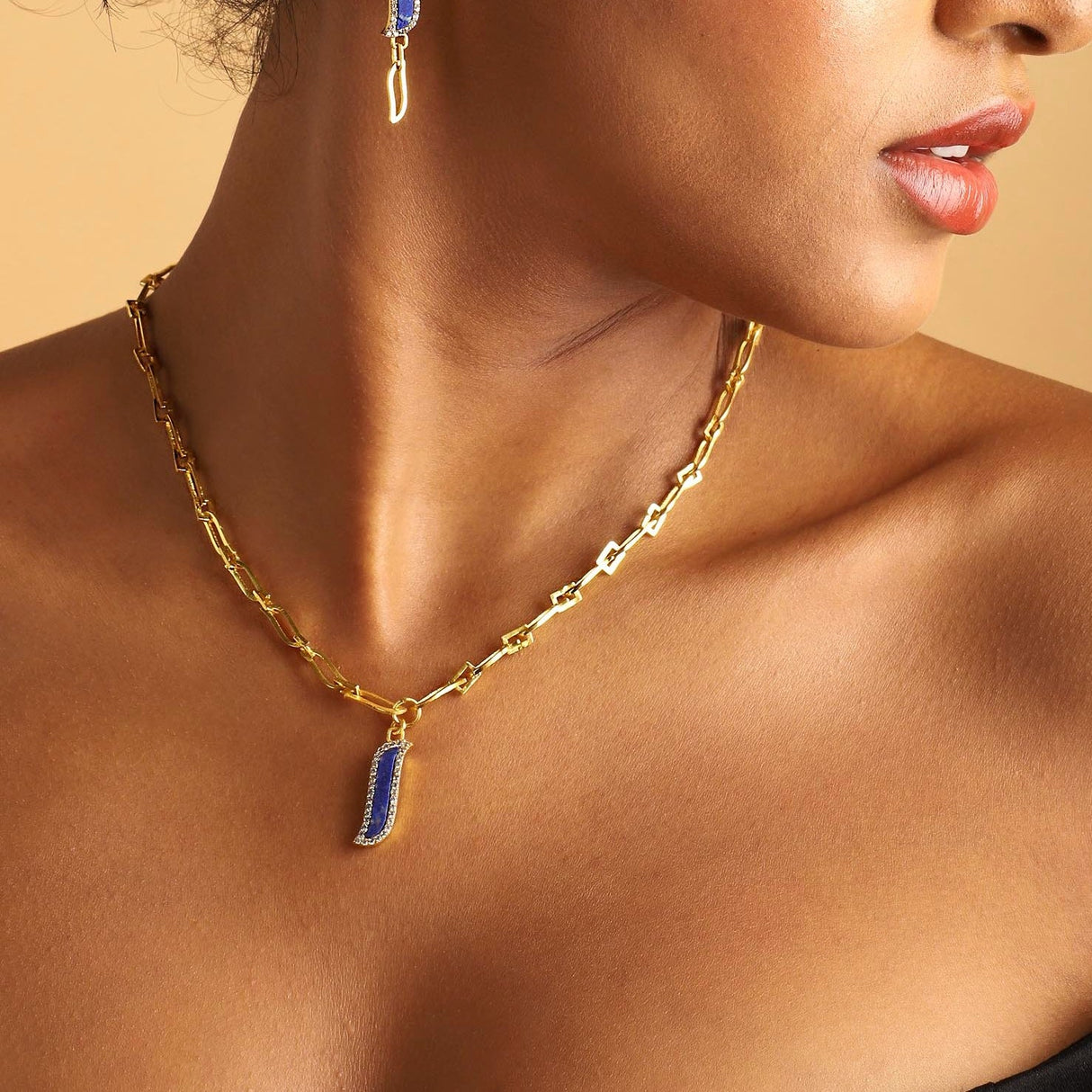Link Necklace - Lapis Lazuli "Wave Symphony"