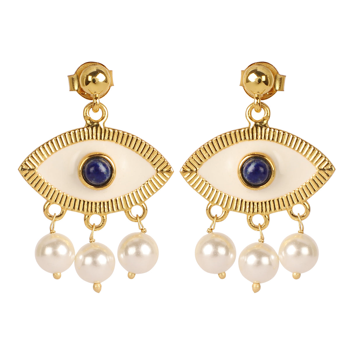 Evil Eye Earring Pearl