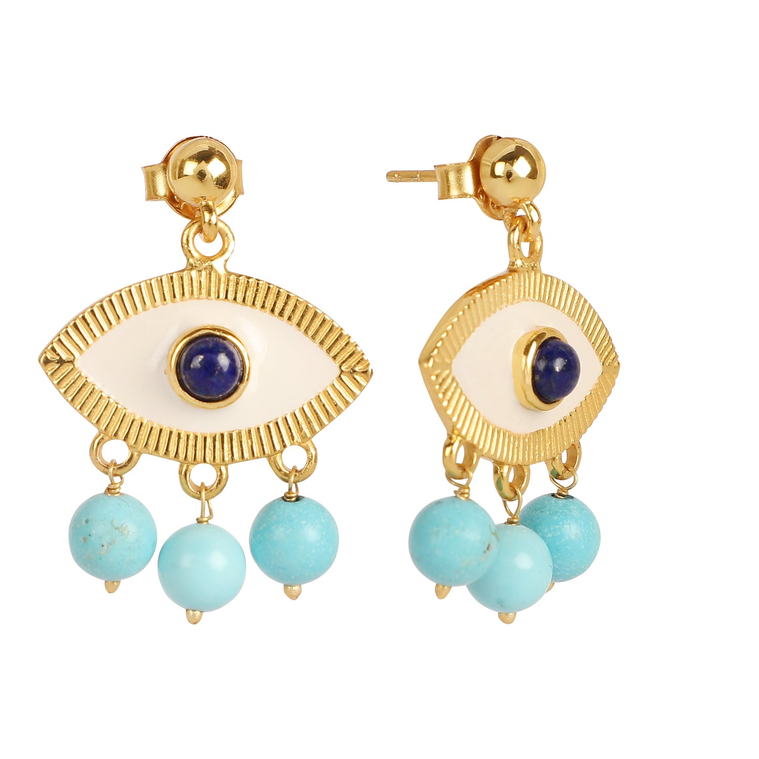 Evil Eye Earrings Turquoise