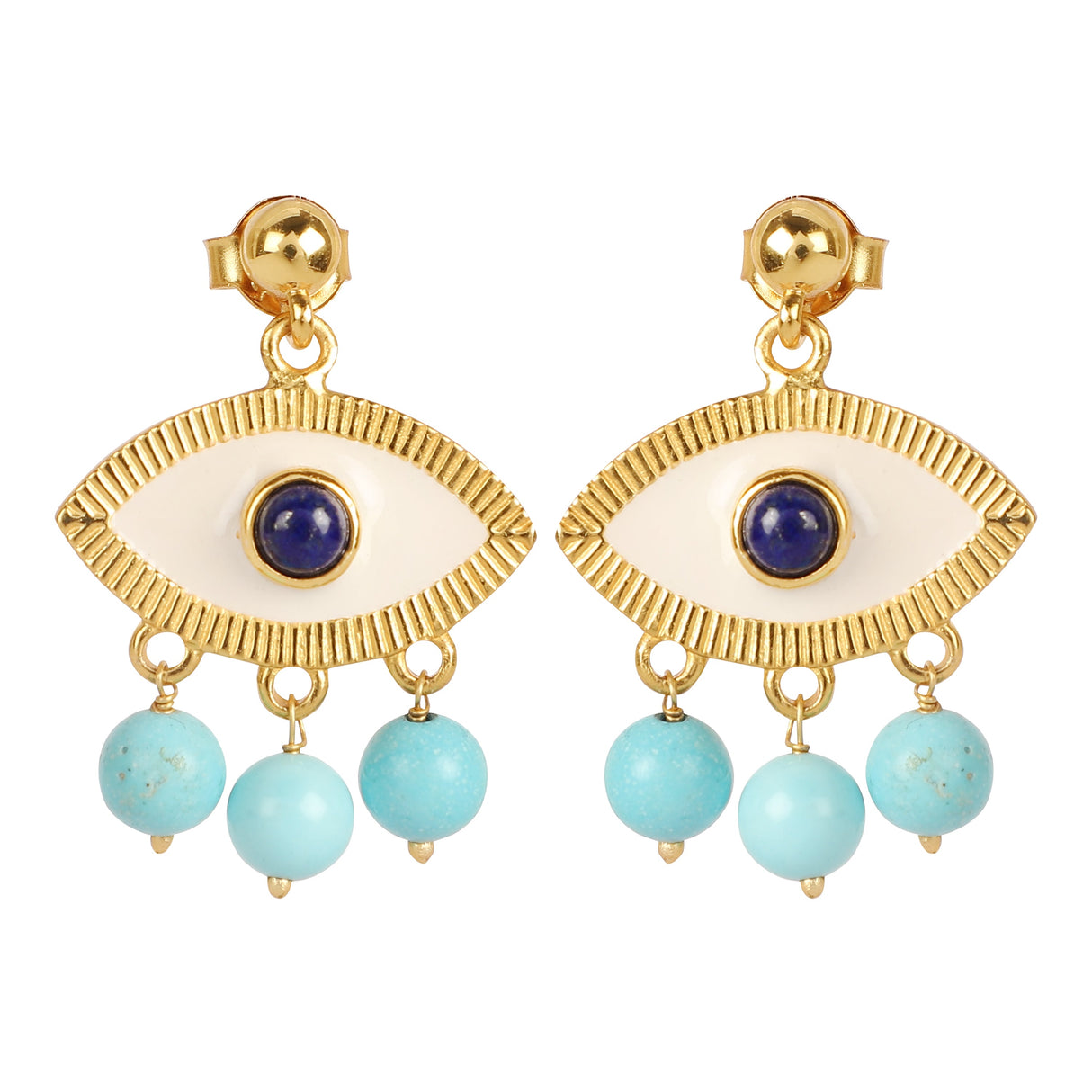 Evil Eye Earrings Turquoise