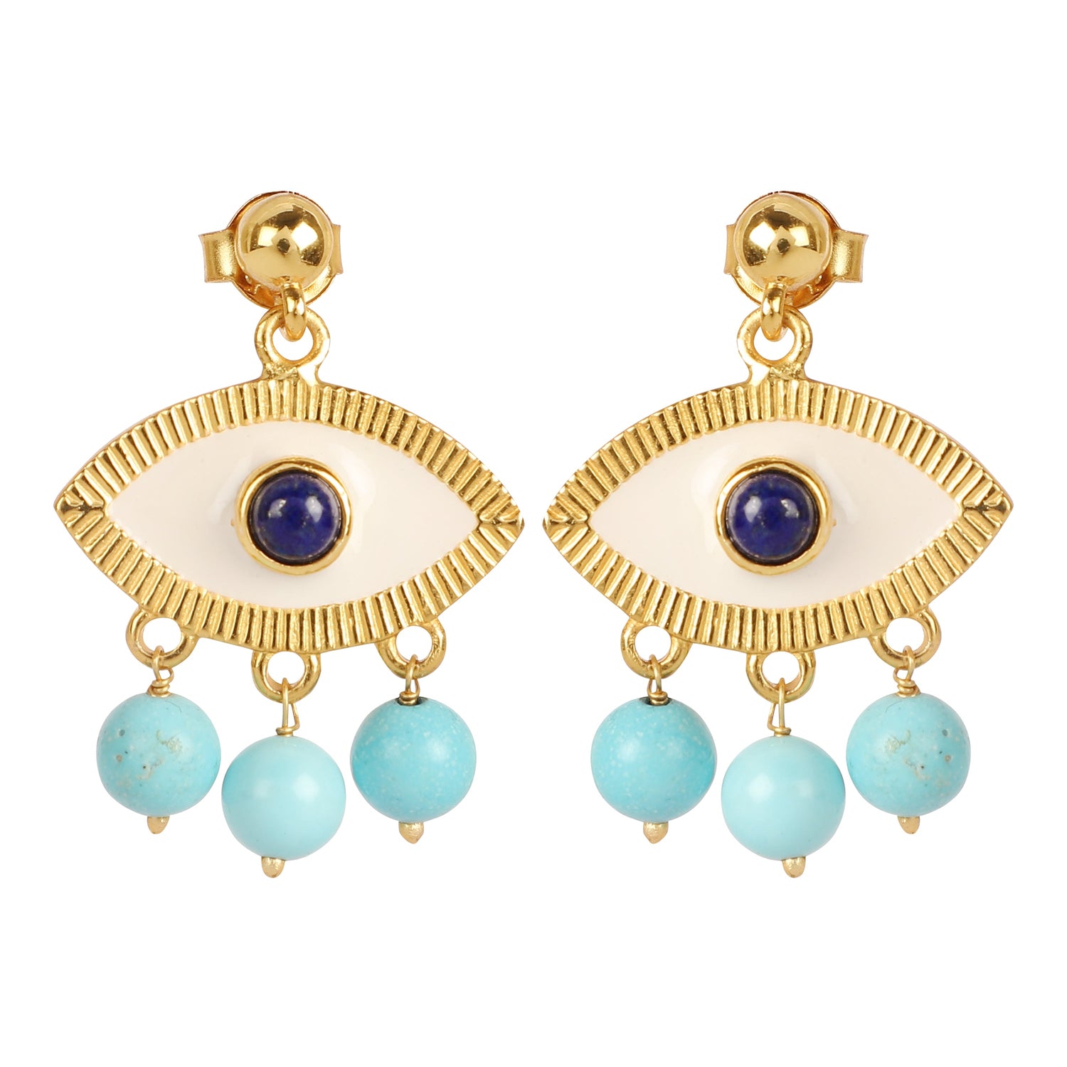 Evil Eye Earrings Turquoise