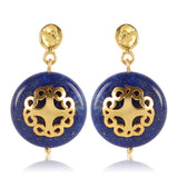 Lapis Lazuli Earring With Filigree Melange