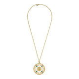 Filigree Medallion Green Onyx Necklace