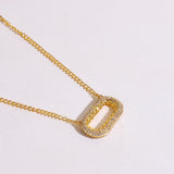 Timeless Radiance CZ Paperclip Pendant Necklace