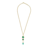 Green Onyx Necklace Semi Precious CZ