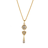 Timeless Radiance Labradorite CZ Earrings & Necklace Party Set
