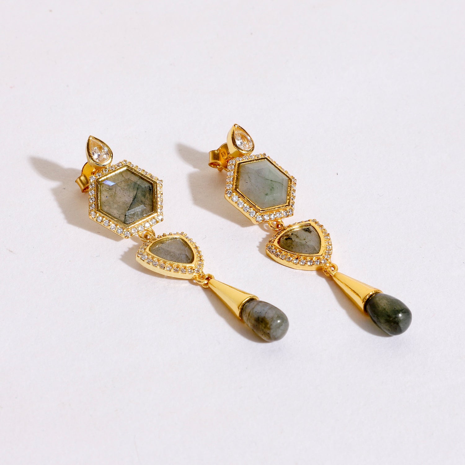 Timeless Radiance With Labradorite Earring