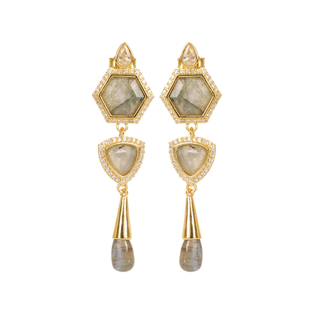 Timeless Radiance With Labradorite Earring