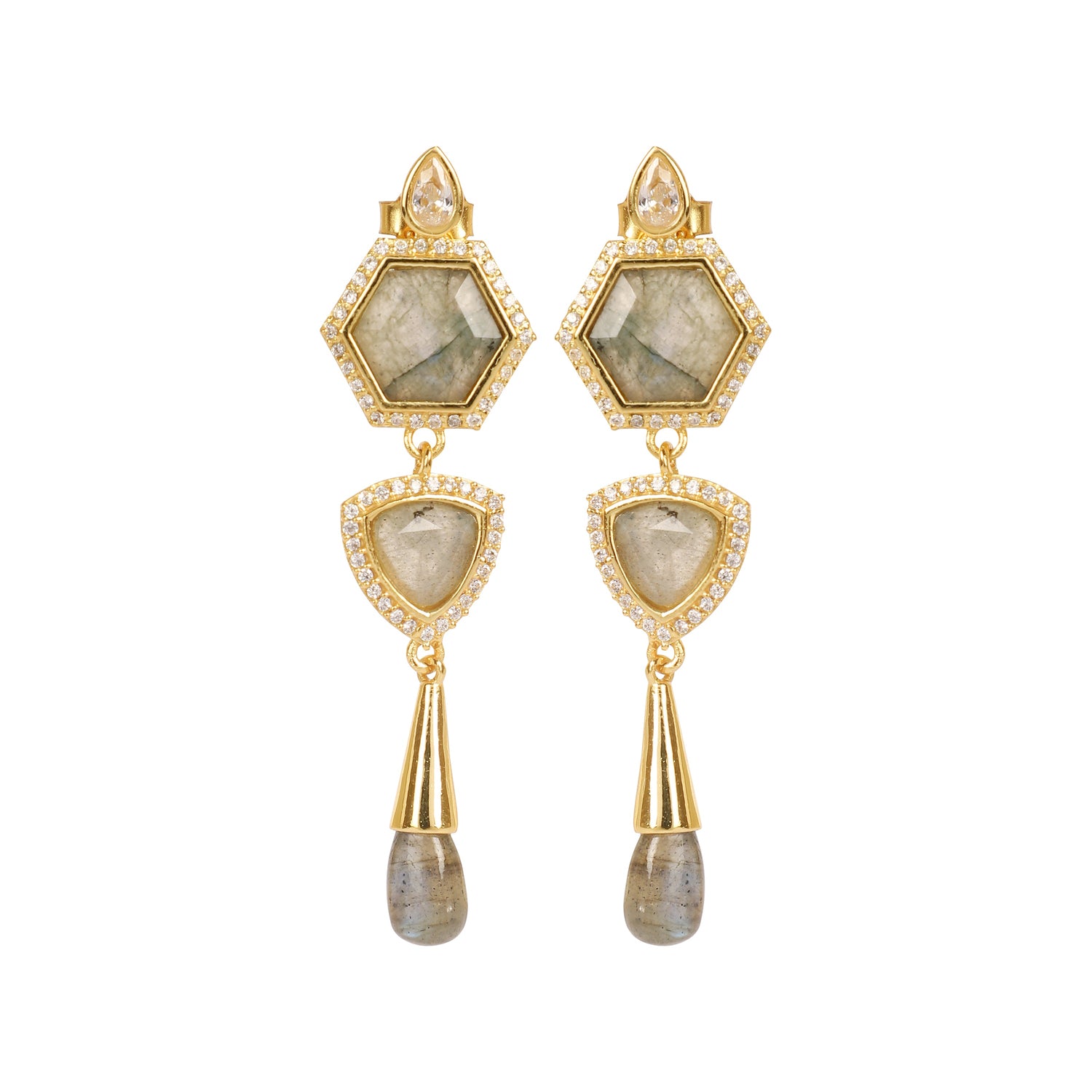 Timeless Radiance With Labradorite Earring