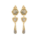 Timeless Radiance Labradorite CZ Earrings & Necklace Party Set