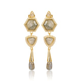 Timeless Radiance Labradorite CZ Earrings & Necklace Party Set