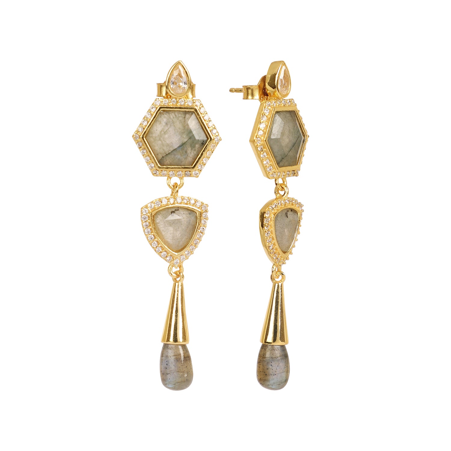 Timeless Radiance With Labradorite Earring