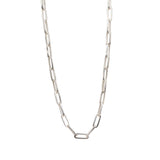 Paperclip Chain Necklace Silver (Large)