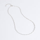 Paperclip Chain Necklace(Medium)  Silver