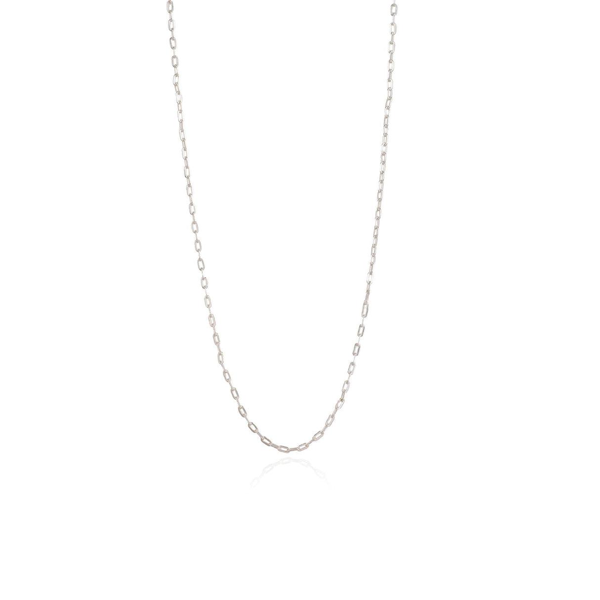 Paperclip Chain Necklace (Xsmall) Silver