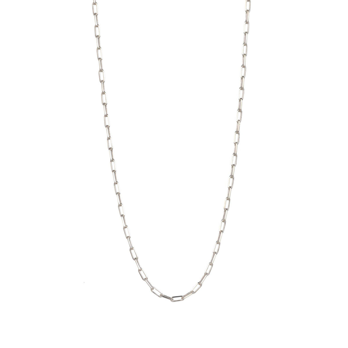 PaperClip Chain Necklace Silver (Small)