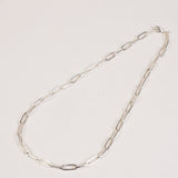 Paperclip Chain Necklace Silver (Large)