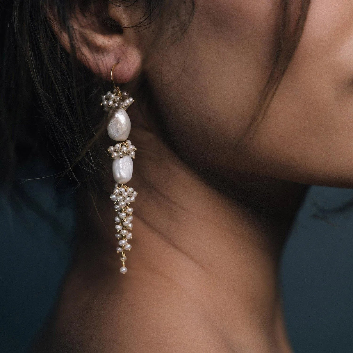 Baroque Pearl Long Drops
