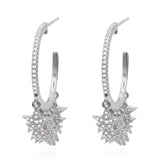 Lyra Star Hoop Earrings | 925 Sterling Silver