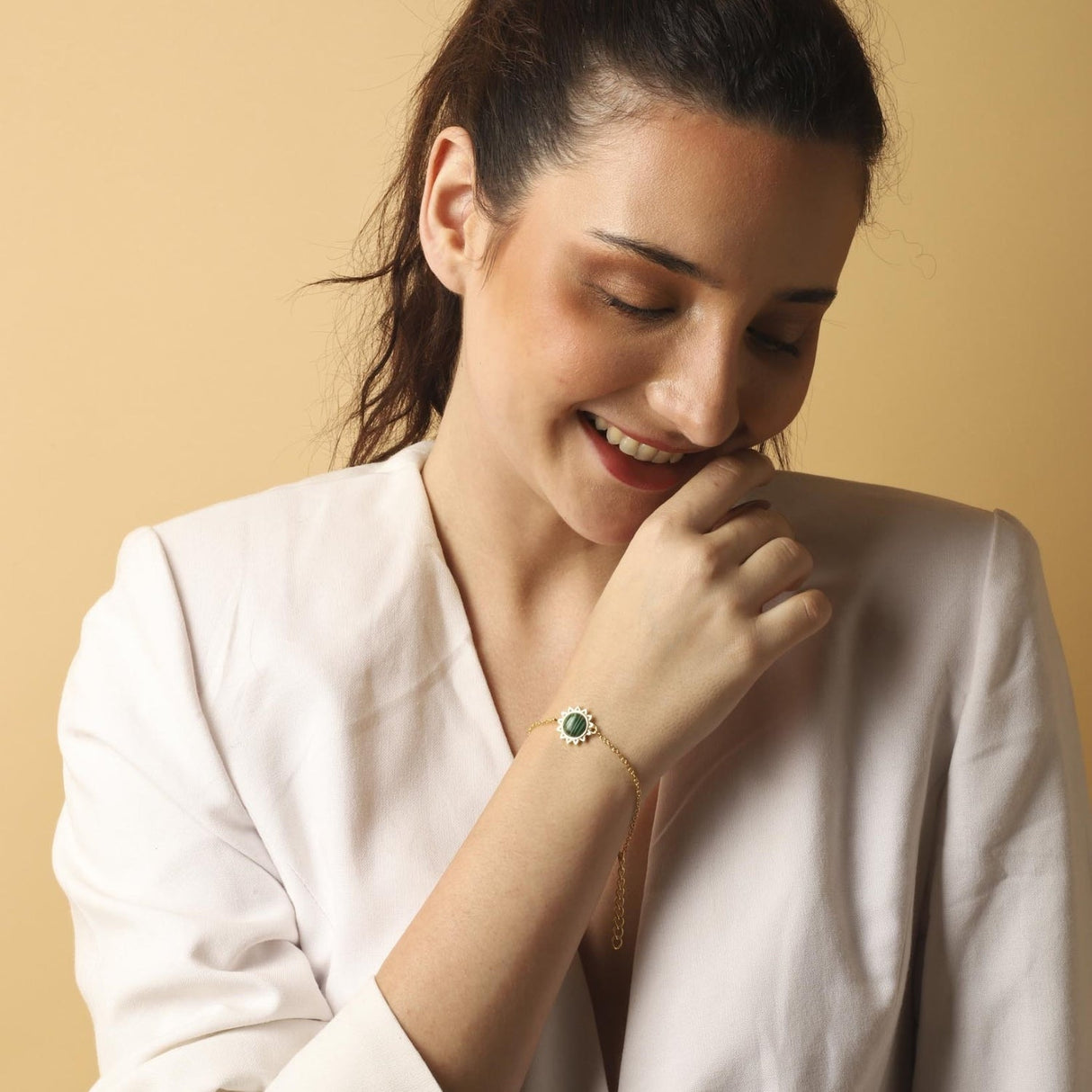 Malachite Jewellery Set "Stellar Elegance"