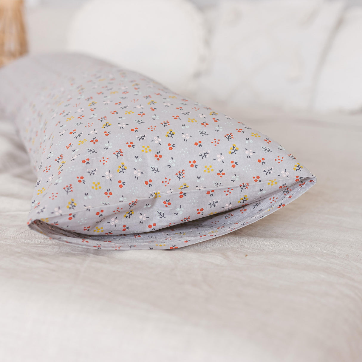 MINICAMP Full Body Maternity Pillow With Organic Floral Print Cover