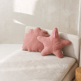 MINICAMP Rose Boucle Sea Shell Pillow With Chic Metallic Trim