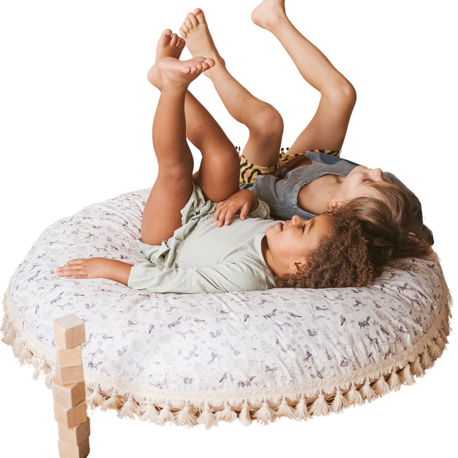 MINICAMP Kid's Floor Cushion in Forest Animal Pattern