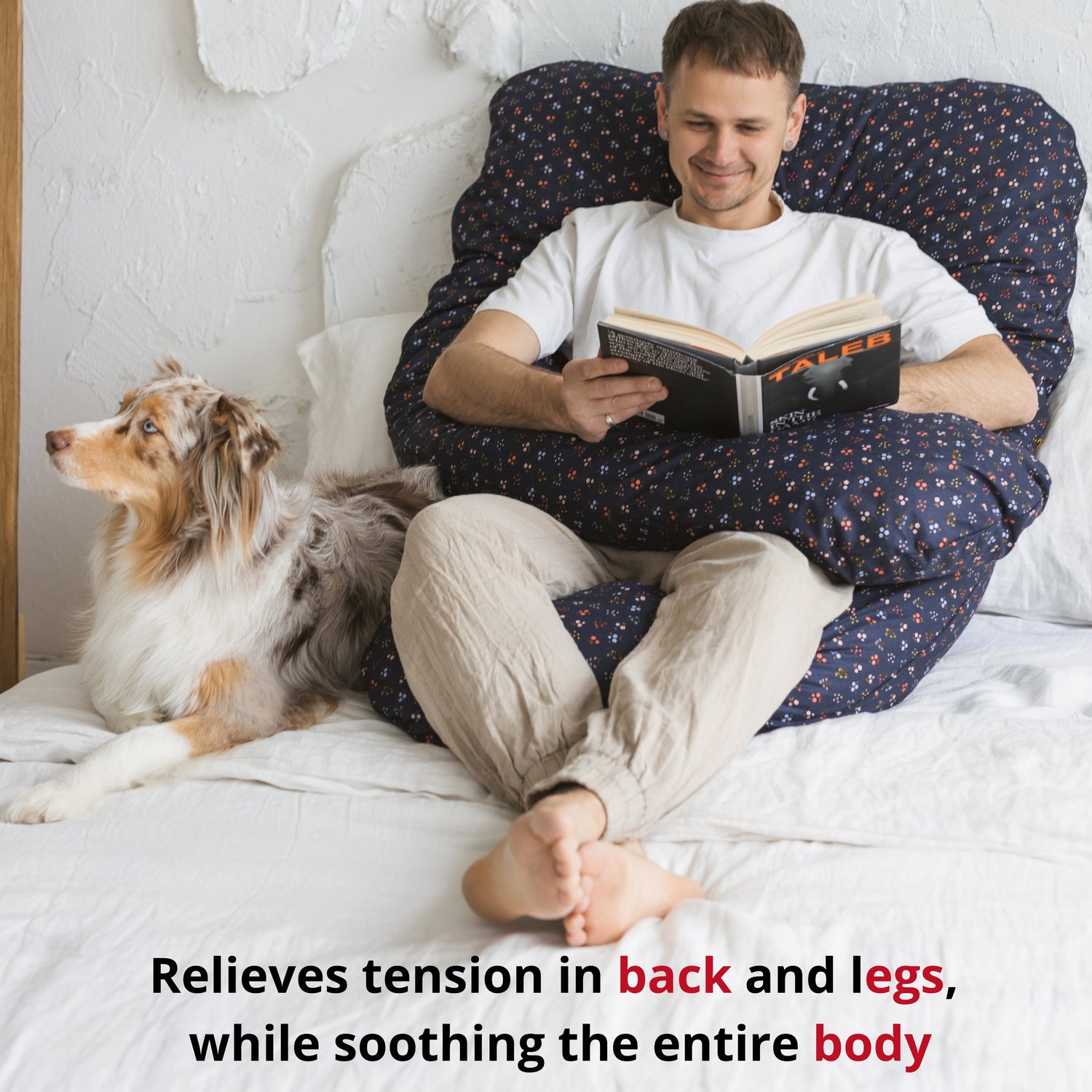 MINICAMP Comfort Pillow for Men and Women with Organic Cover in Navy Blue | Kapok or PES Filling